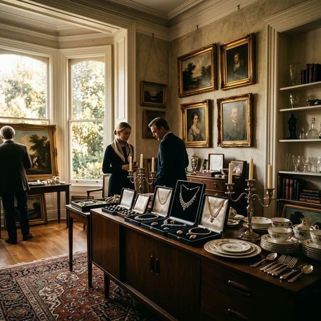 High-end estate sale featuring antique treasures